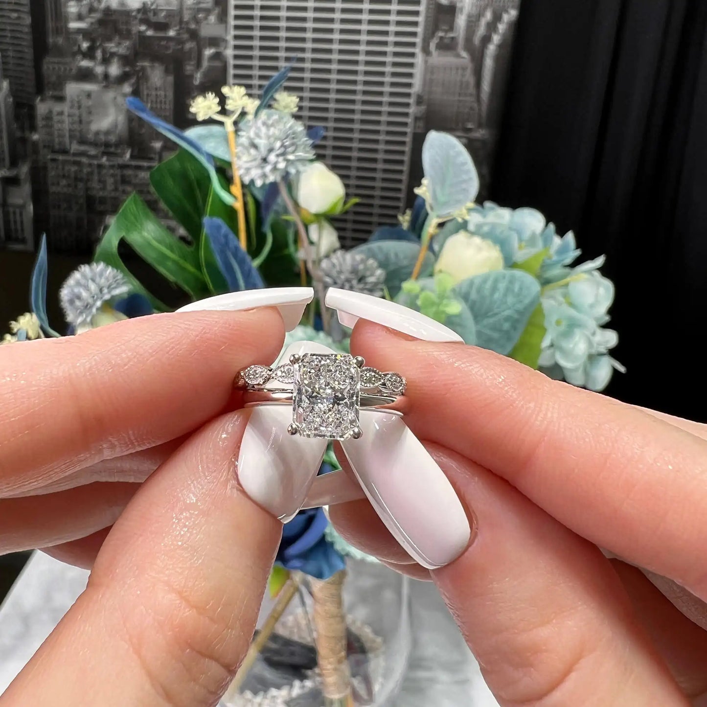 2.15 Radiant Cut Engagement Diamond Ring