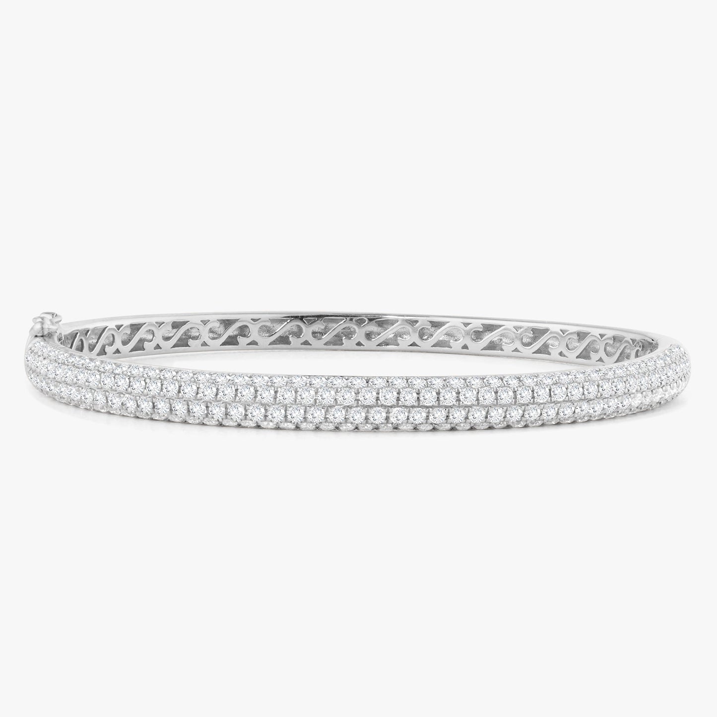 3 Carat Pave Diamond Cuff Bangle