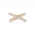 Criss-Cross Pave Diamond Statement Ring