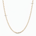 Emerald Cut Diamond East-West Tennis Chain Necklace