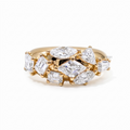 Multi-Shape Diamond Dome Statement Ring
