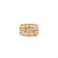 Multi-Row Interlocking Linked Diamond Connector Ring