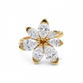 Blooming Pear Cut Diamond Flower Statement Ring