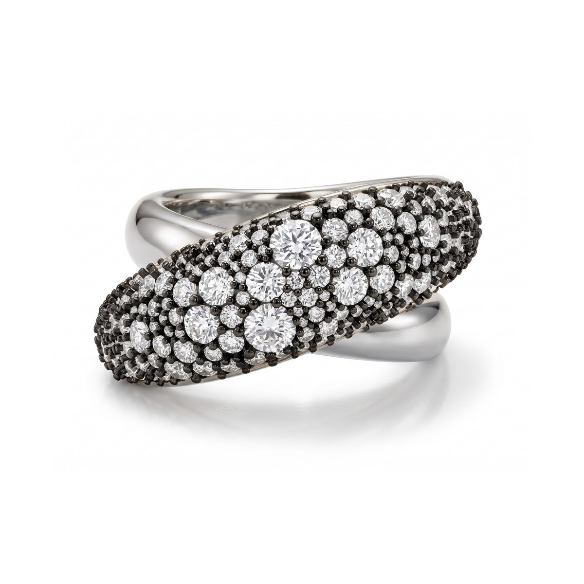 Pavé Lab Grown Diamond Bembe Crossover Dome Statement Ring