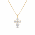 Lab-Grown Diamond Cross Pendant Necklace