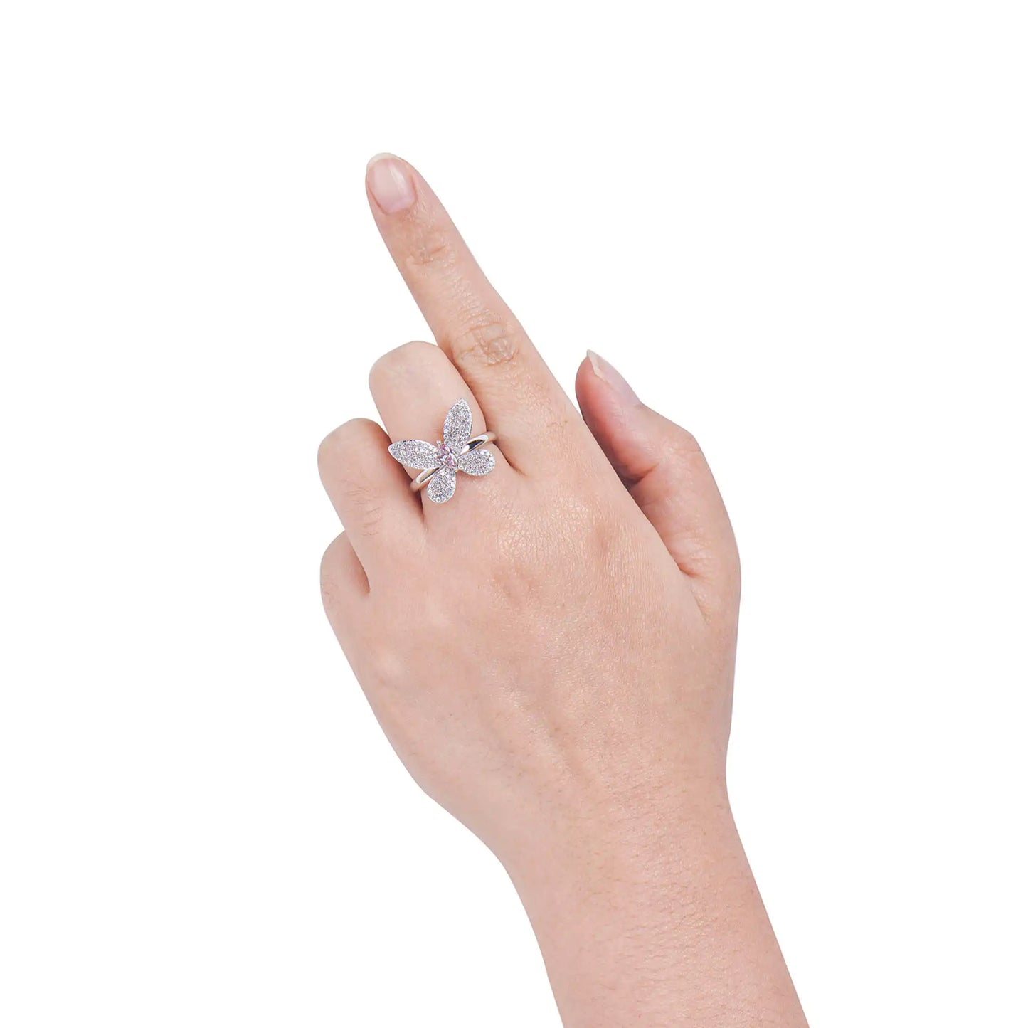 0.67ct Marquise Cut Light-Pink Diamond Ring