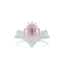 0.68ct Oval Cut Fancy-Purple Pink Diamond Ring