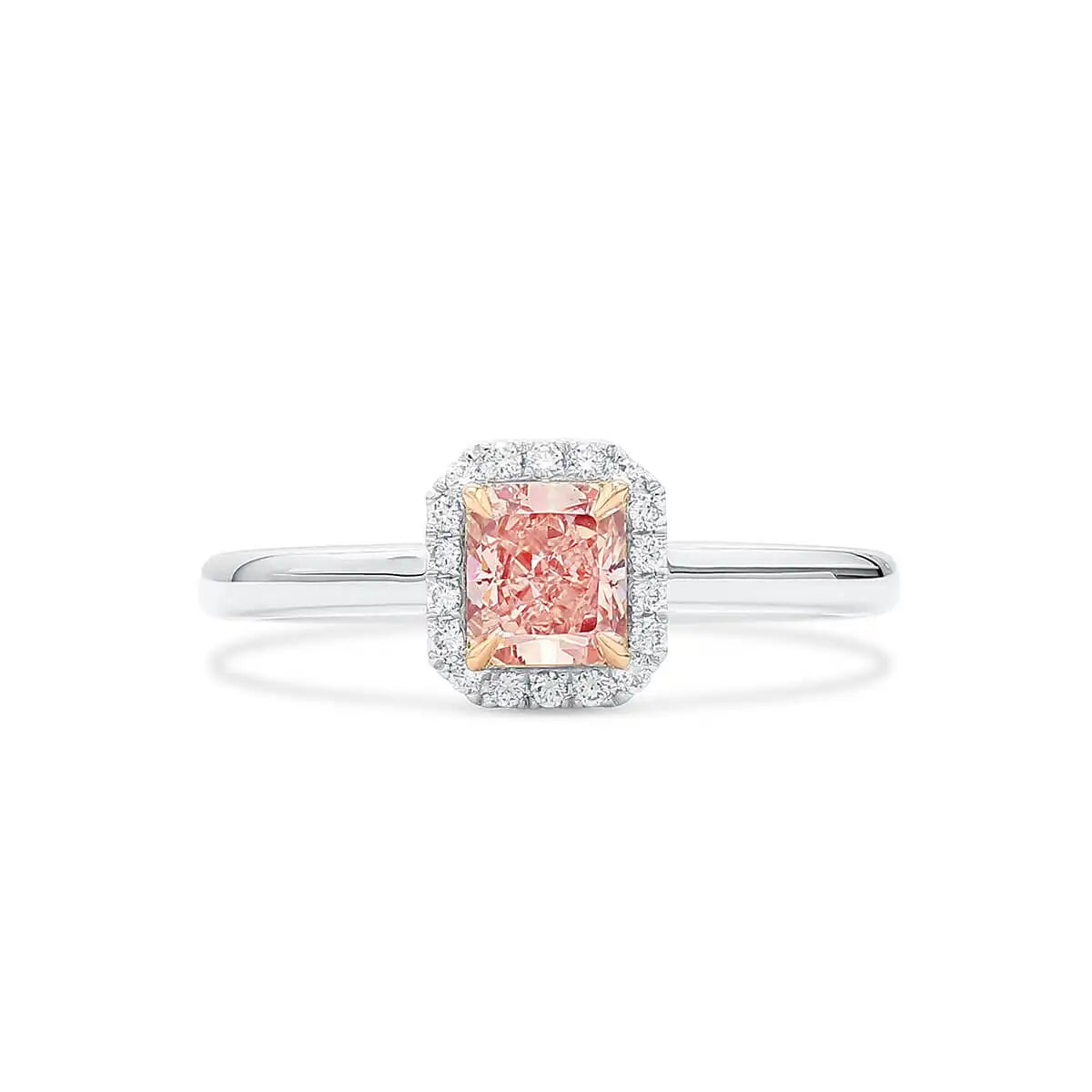 0.75 Radiant Cut Fancy-Colored Light Pink Diamond Ring