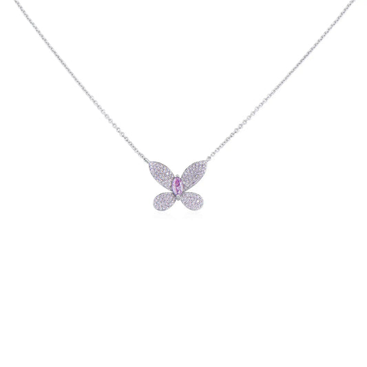 0.80ct Fancy Light Pink Diamond Necklace