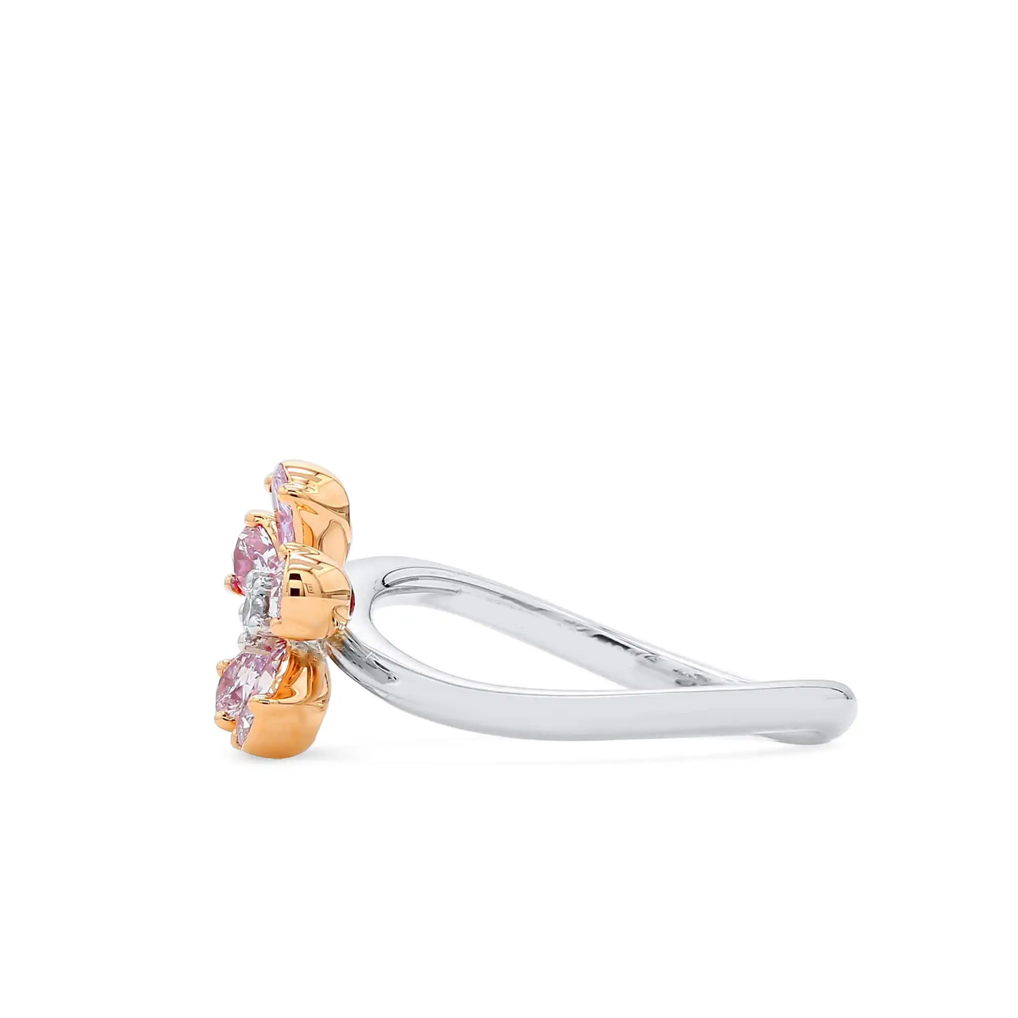 0.83ct Pear Cut Fancy Pink Diamond Ring