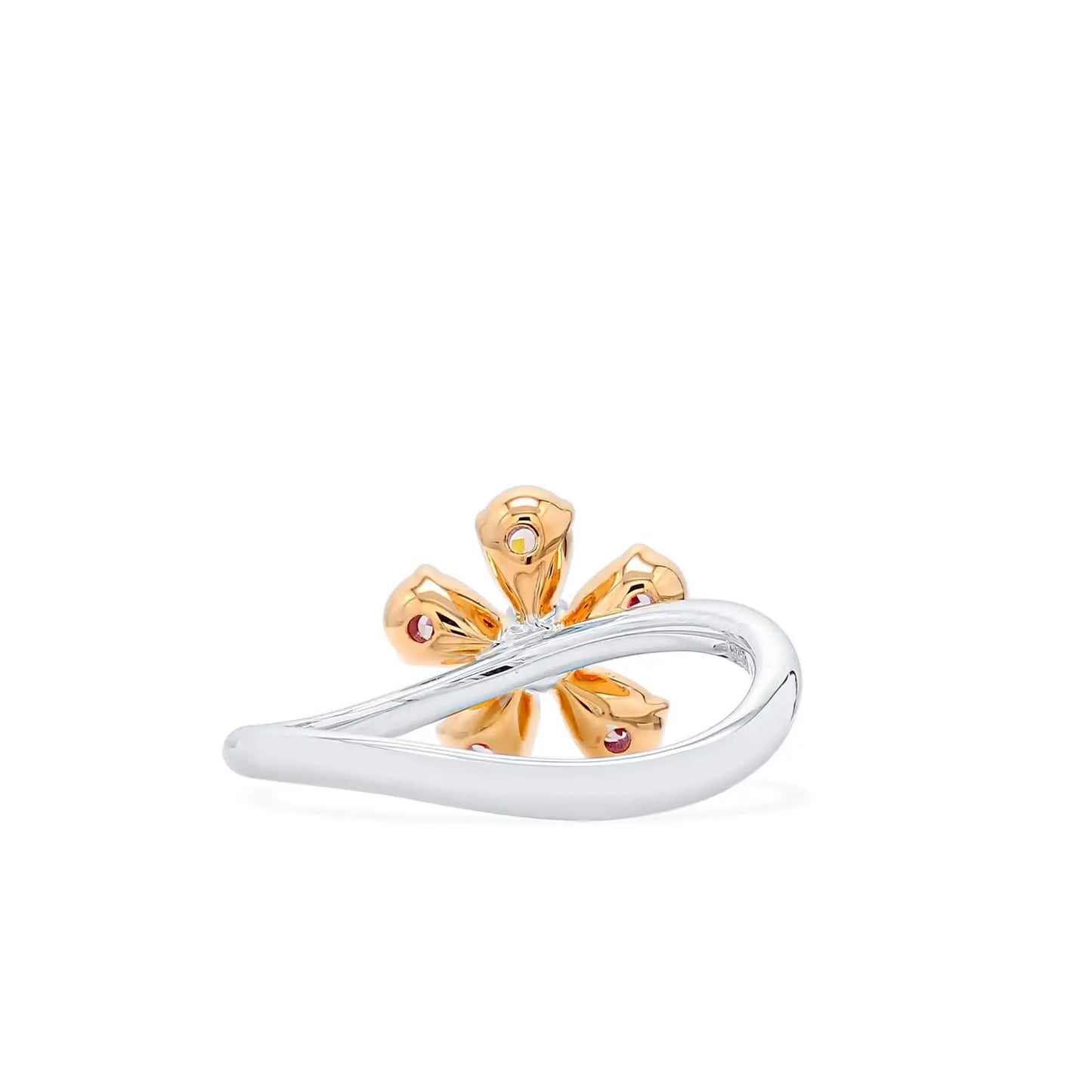 0.83ct Pear Cut Fancy Pink Diamond Ring