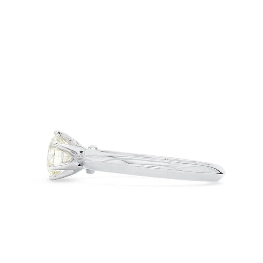 Anello con diamante bianco taglio brillante rotondo da 0,89 ct