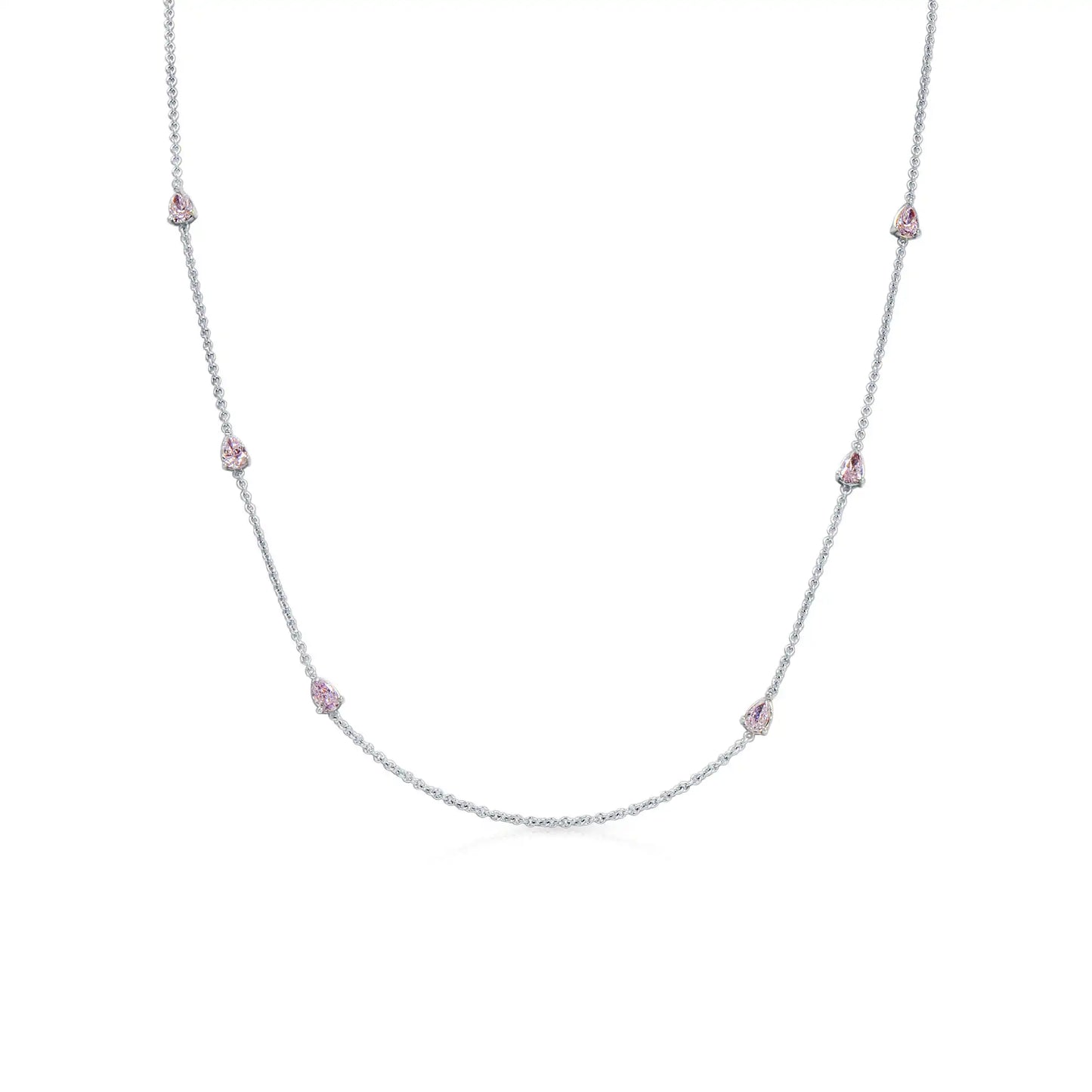 0.98ct Fancy Light Pink Diamond Necklace