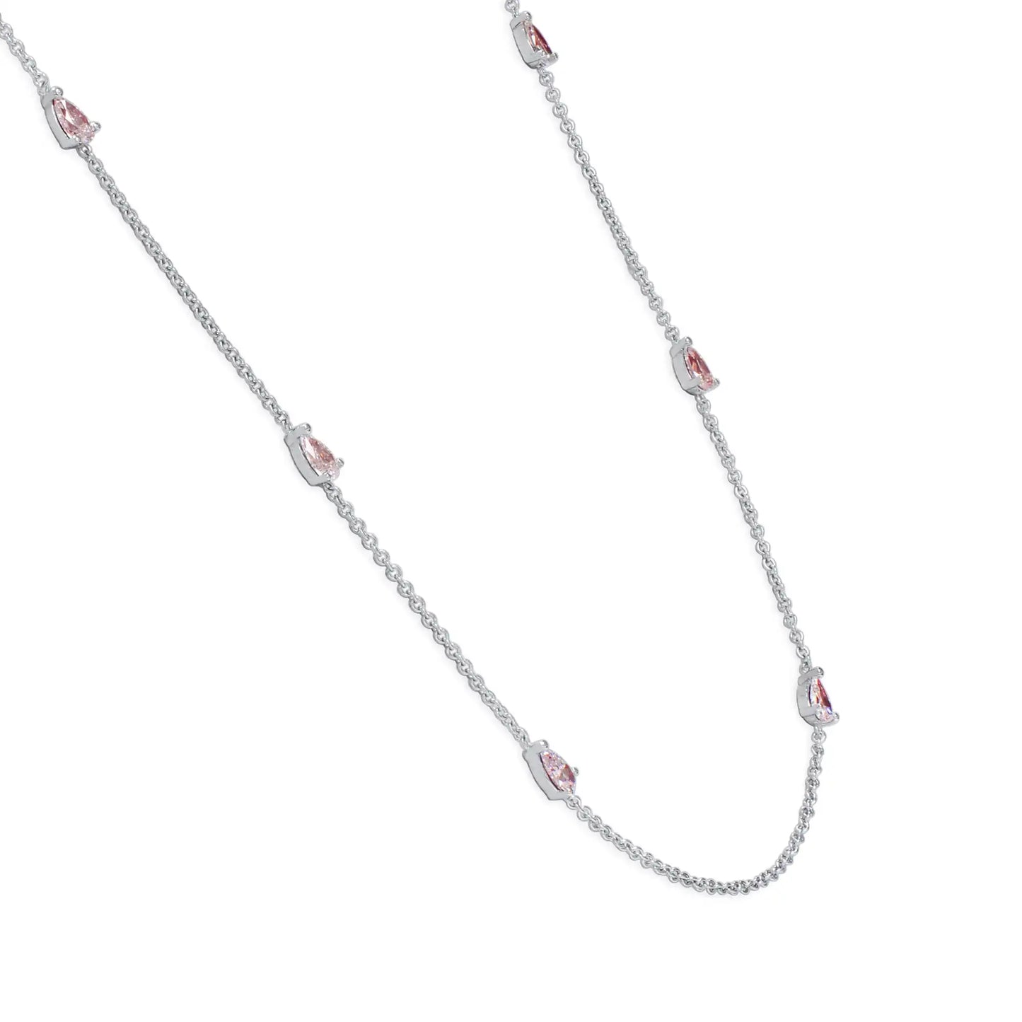 0.98ct Fancy Light Pink Diamond Necklace