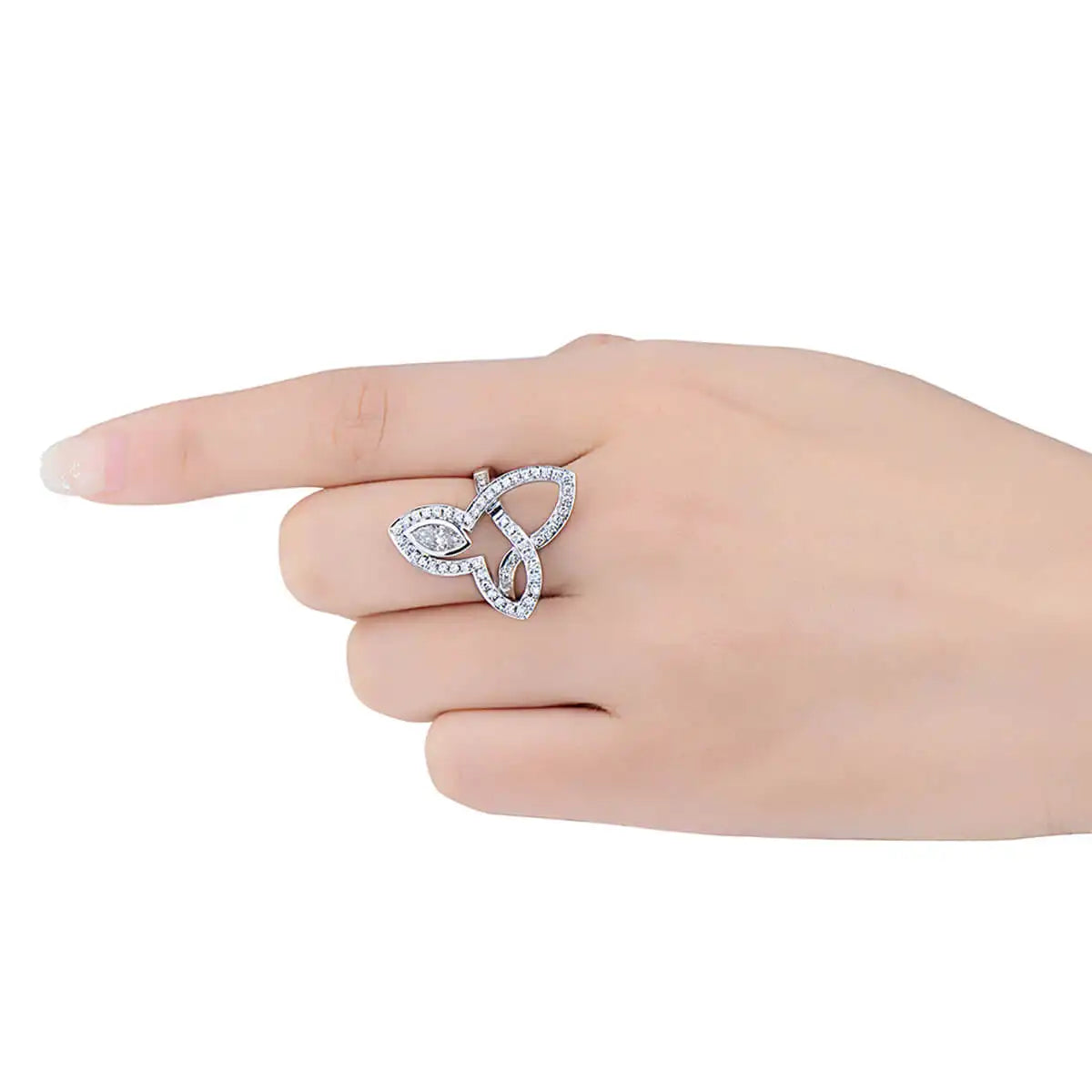 1.00ct Marquise Cut White Diamond Ring