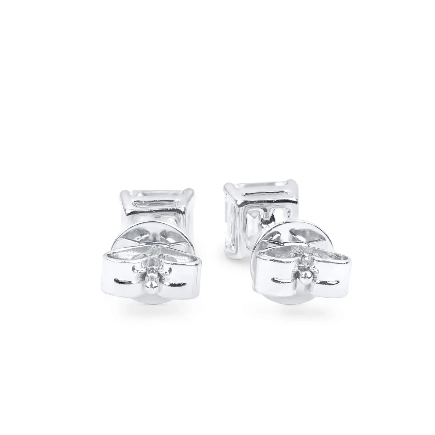 1.00ct White Cushion Cut Diamond Stud Earring