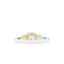 1.19 Radiant Cut Fancy-Colored Yellow & Green Diamond Ring