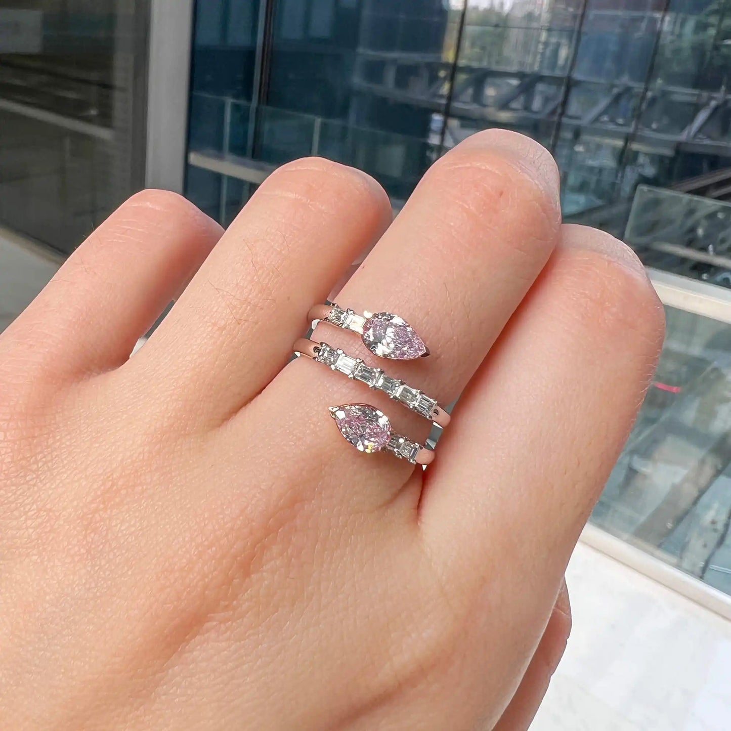 1.33ct Fancy Light Pink Diamond Ring