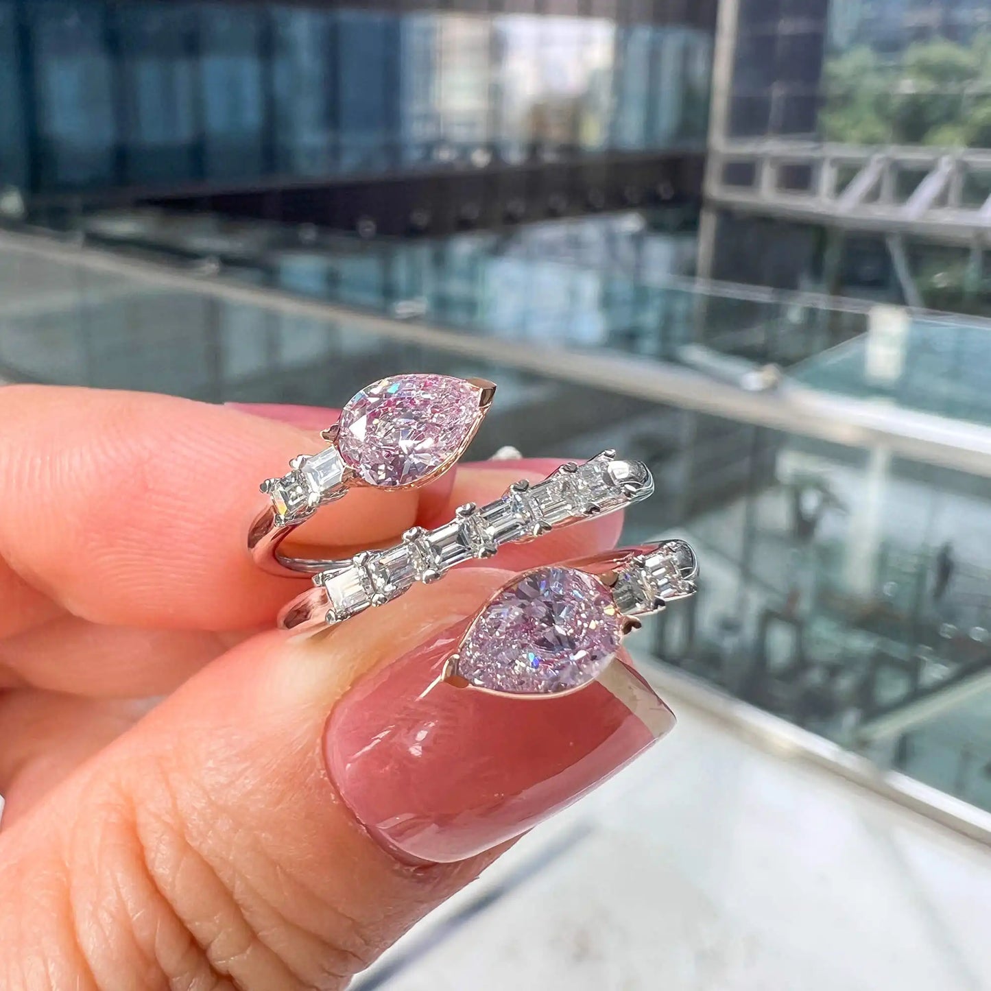 1.33ct Fancy Light Pink Diamond Ring