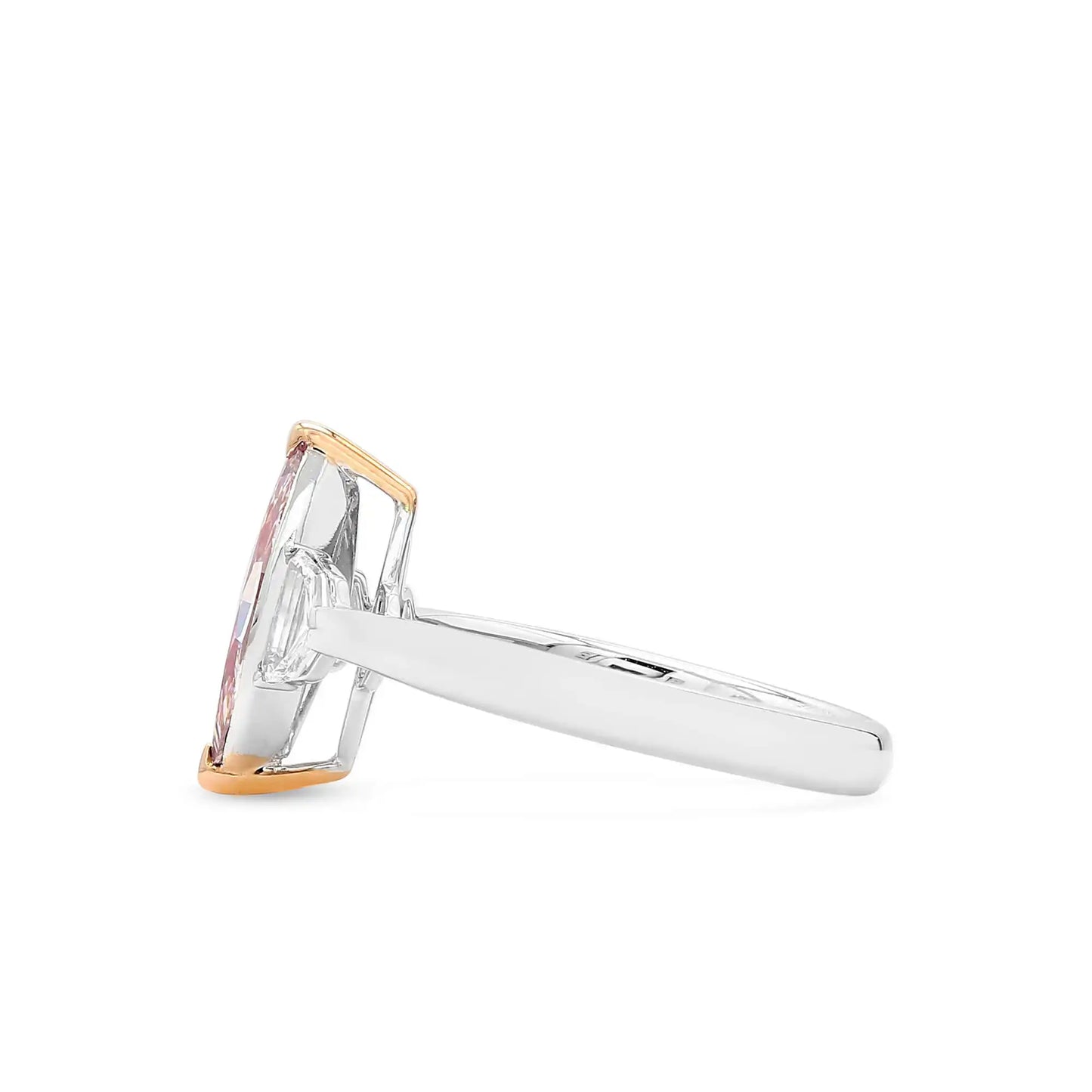 1.35ct Marquise Cut Light-Pink Diamond Ring