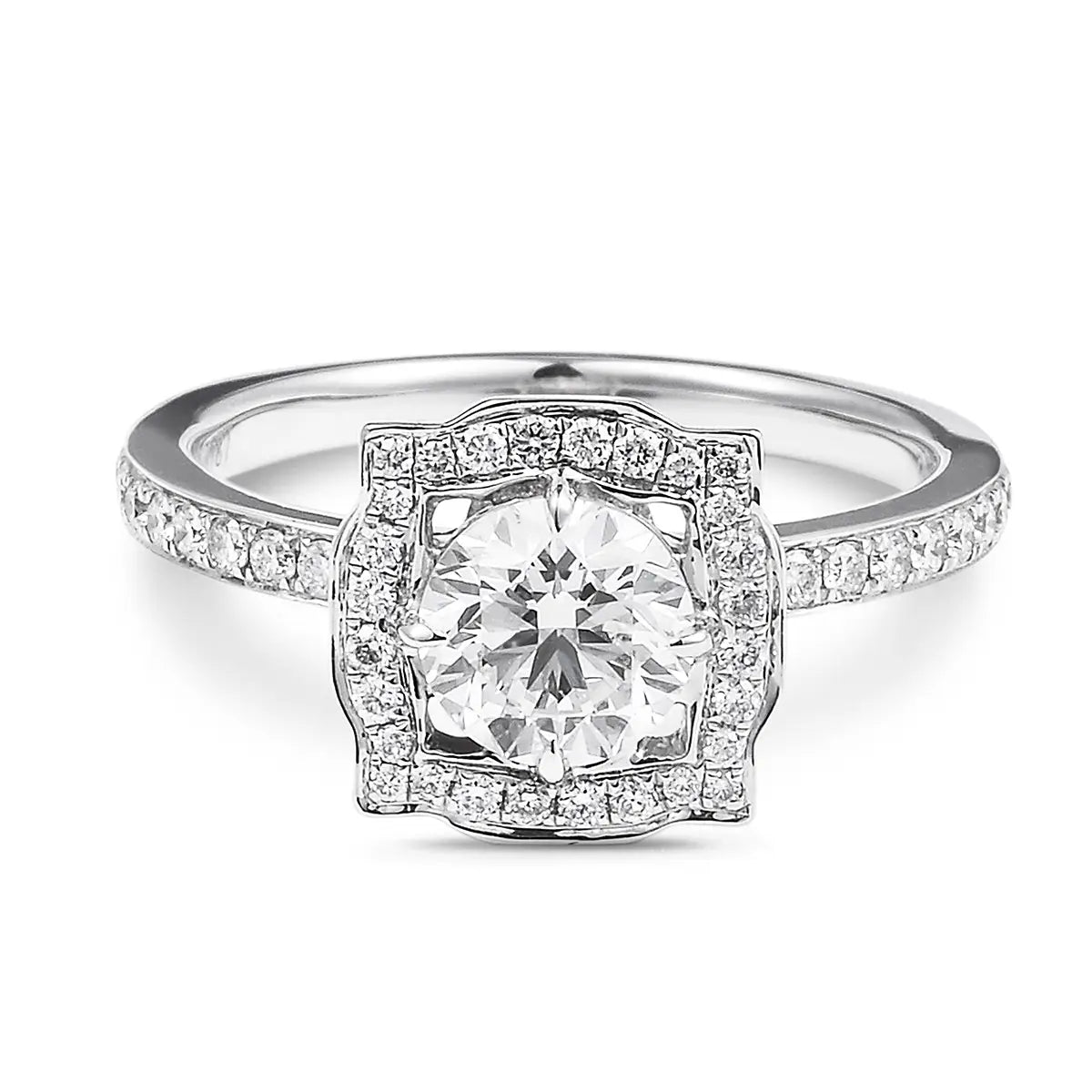 1.41 ct Round Brillant Cut White Diamond Ring