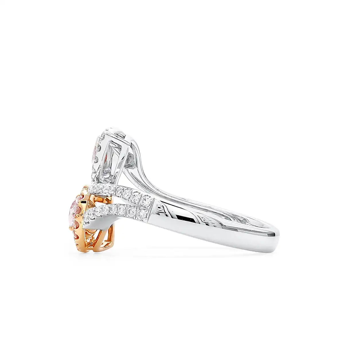 1.43ct Pear Cut Fancy Light Pink Diamond Ring