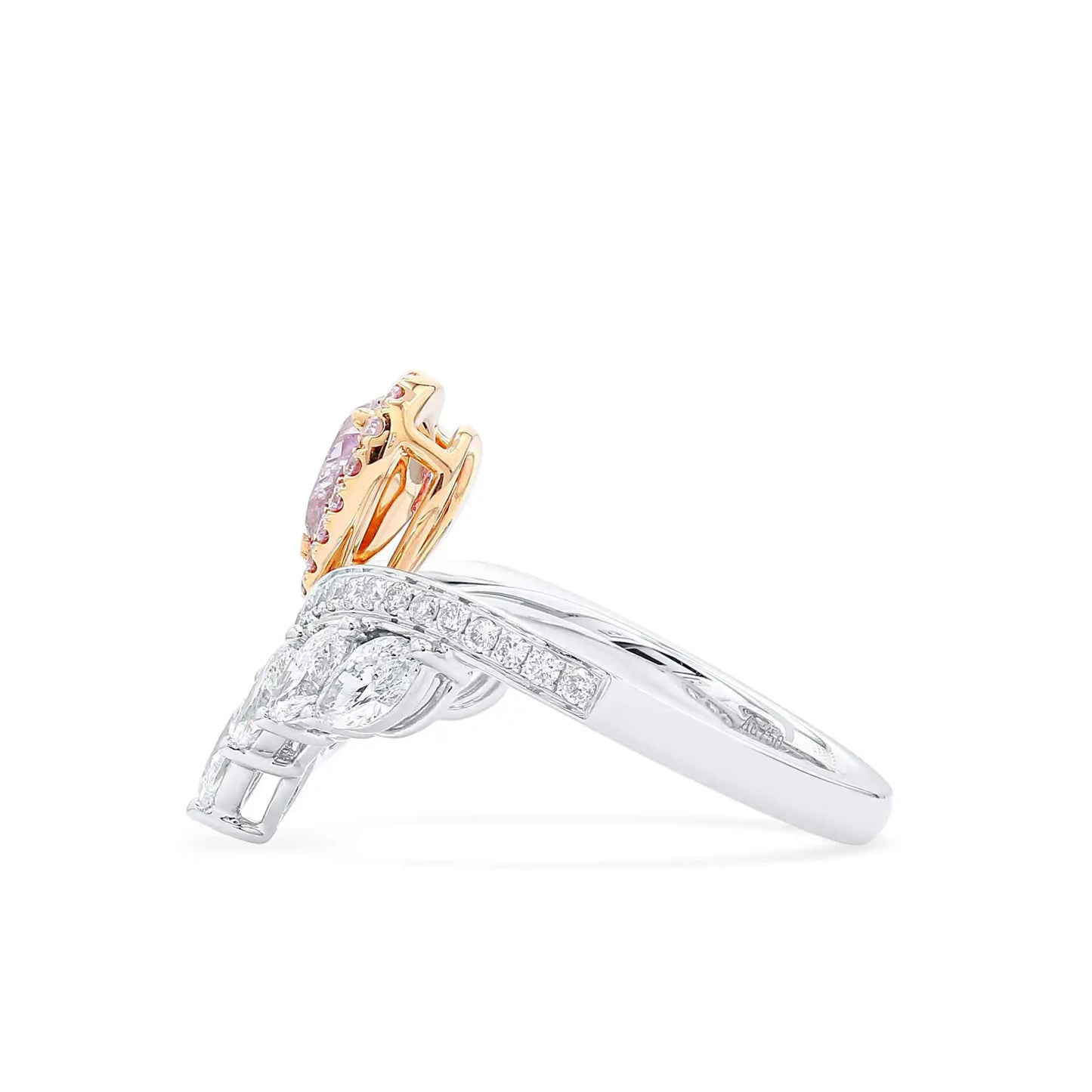 1.68ct Fancy Purplish Pink Diamond Ring