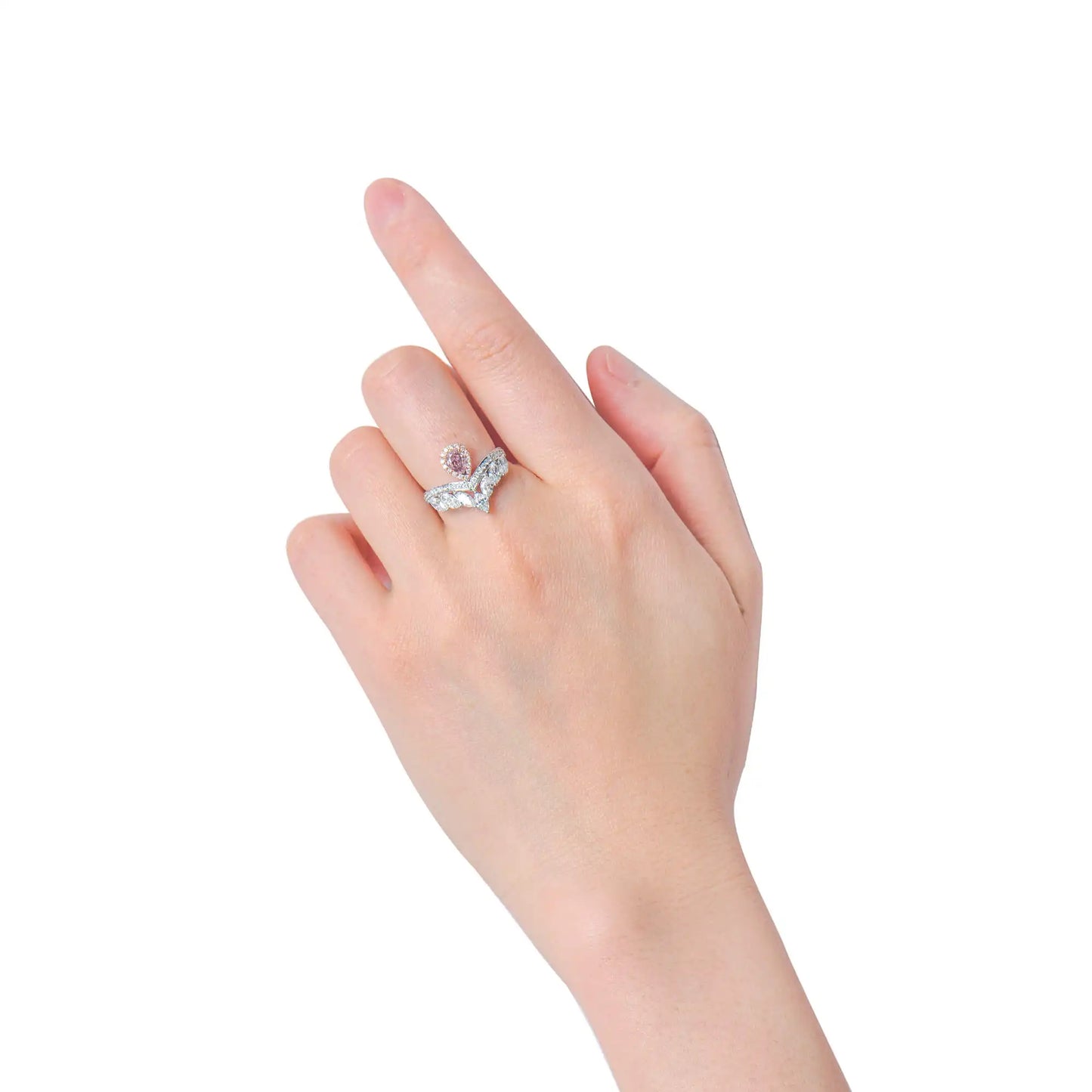 1.68ct Fancy Purplish Pink Diamond Ring