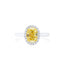 1.71ct Oval Cut Fancy Yellow Diamond Ring
