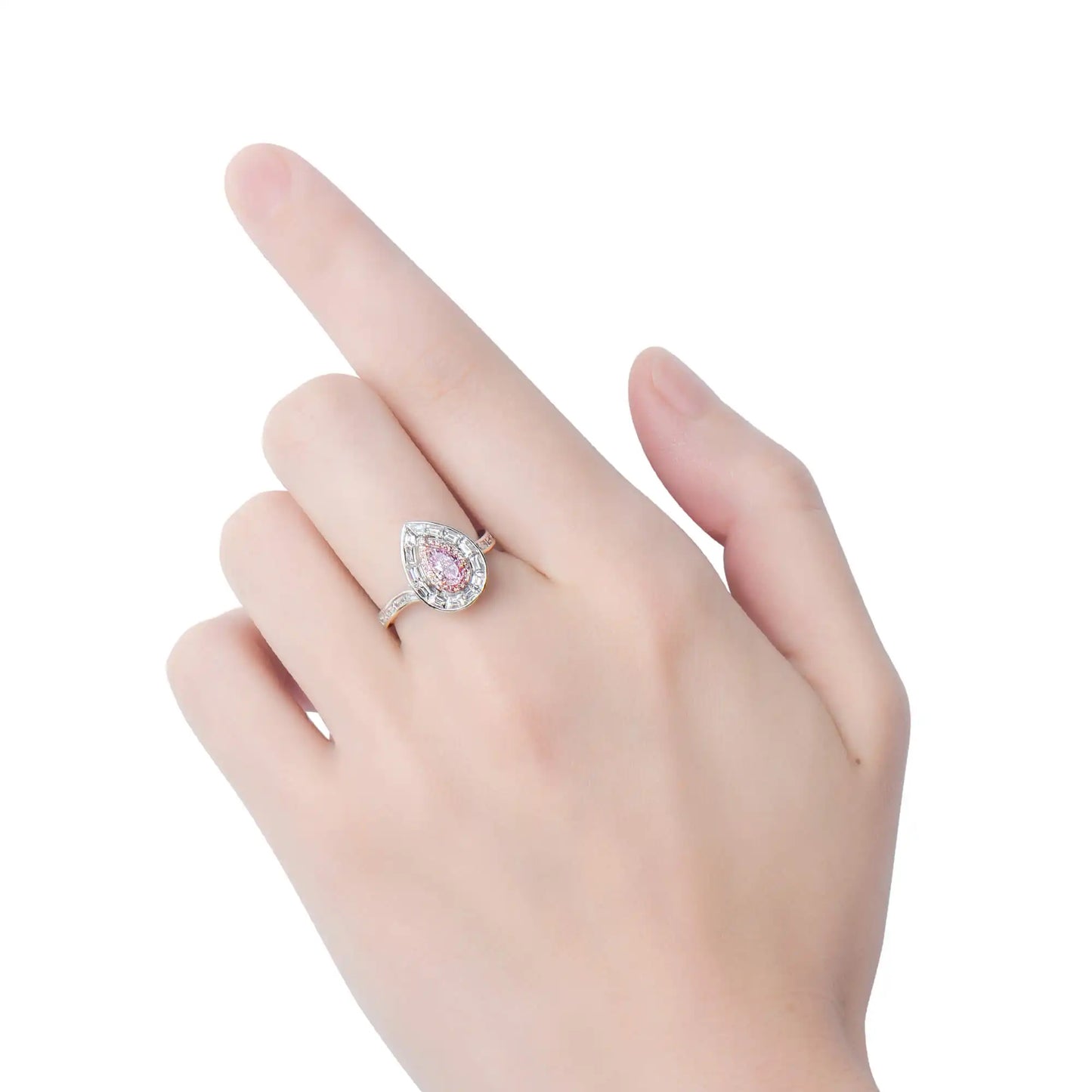 1.84ct Fancy Light Pink Diamond Ring