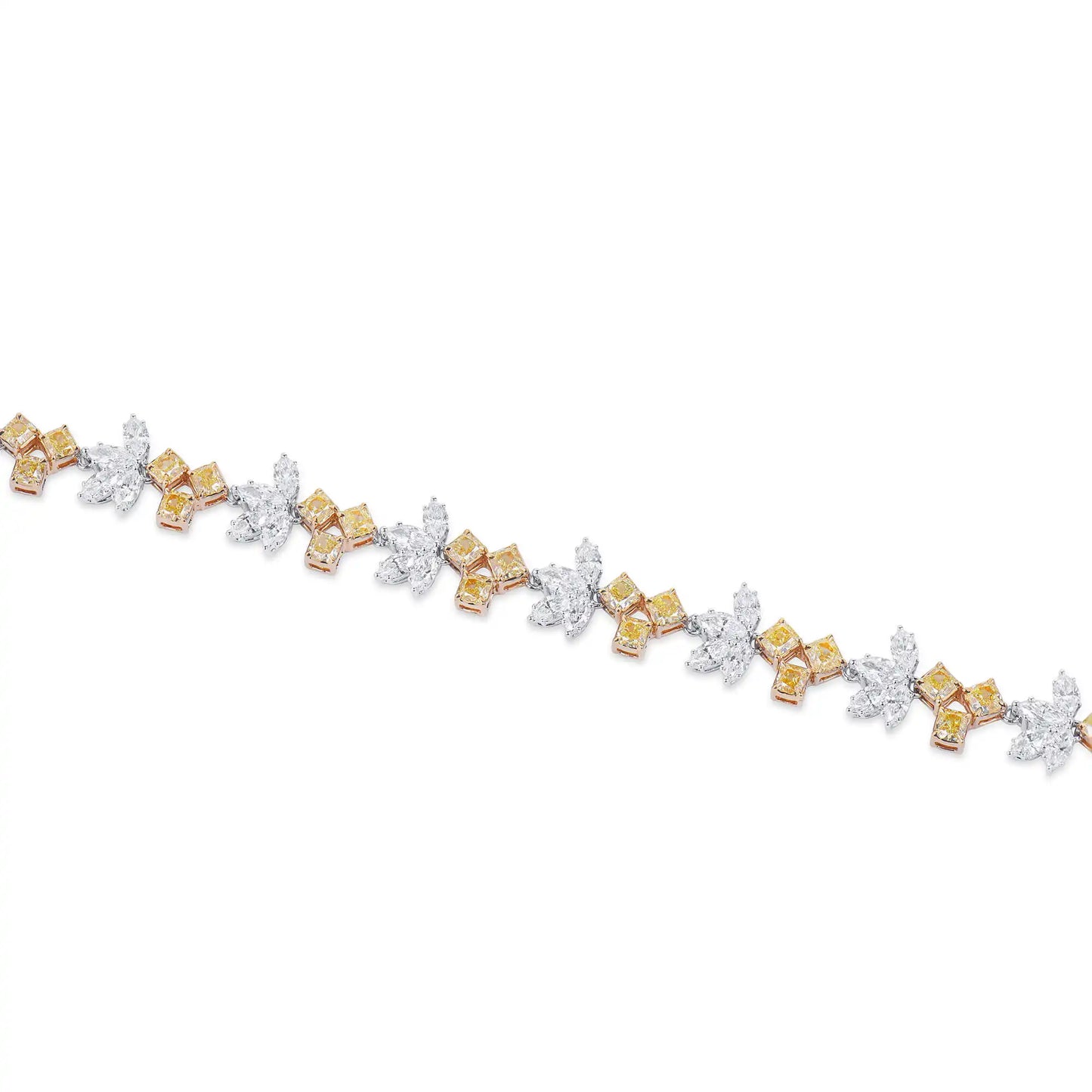 10.68ct Fancy Yellow And White Diamond Bracelet