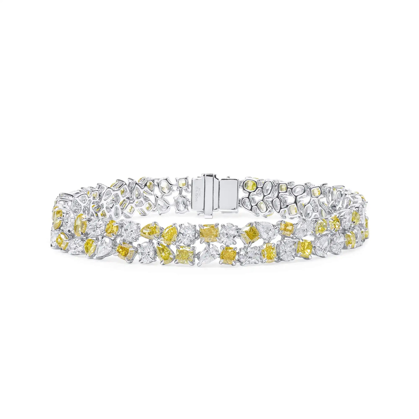 14.65ct Fancy Yellow And White Diamond Bracelet