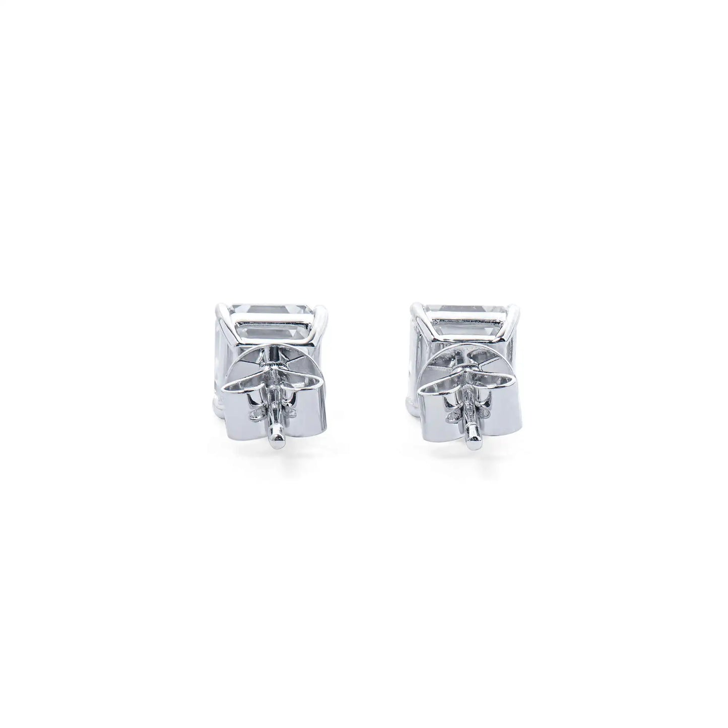 2.02ct White Cushion Cut Diamond Earring
