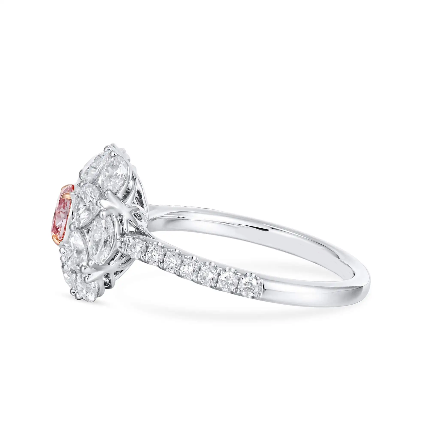 2.04ct Oval Cut Fancy-Light Pink Diamond Ring