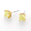 Orecchino con diamante giallo taglio cuscino da 2,07 ct