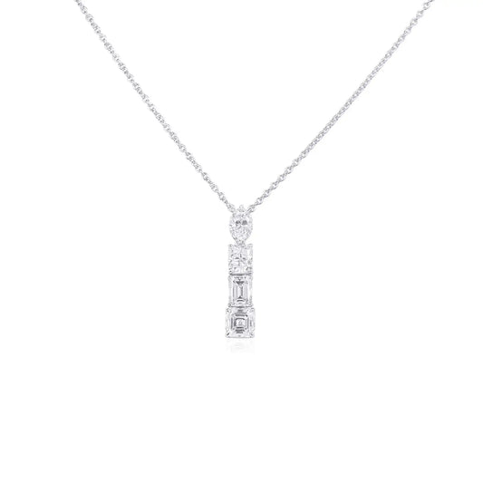 latest unique real emerald princess pear cut diamond pendent for women