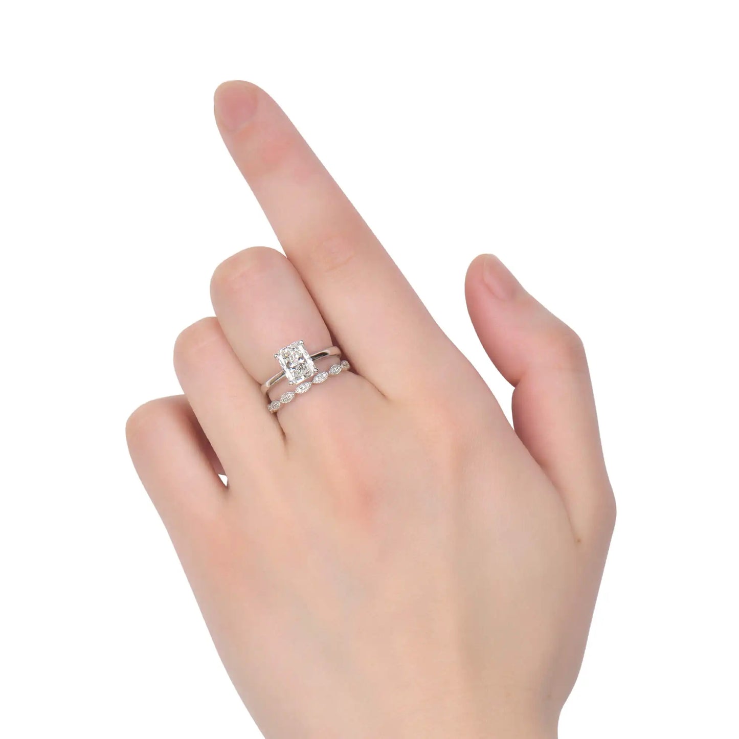 2.15 Radiant Cut Engagement Diamond Ring