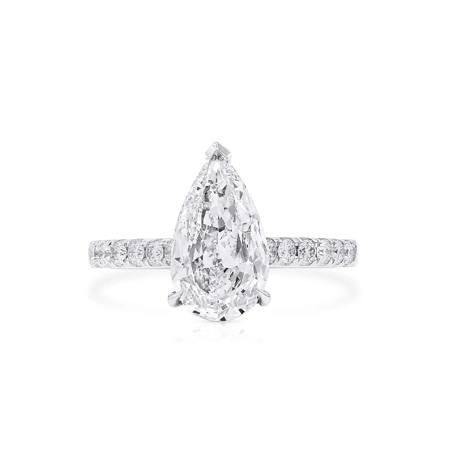 2.28ct Pear Cut White Diamond Ring