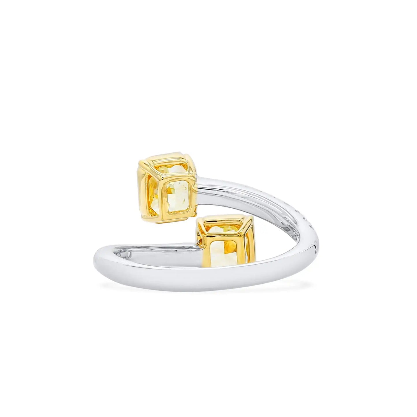 2.28 Radiant Cut Fancy-Colored Light-Yellow Diamond Ring