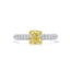 2.29ct Cushion Cut Fancy yellow Diamond Ring