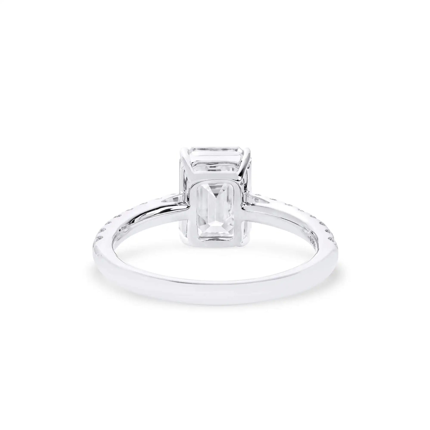 2.29ct Emerald Cut White Diamond Ring