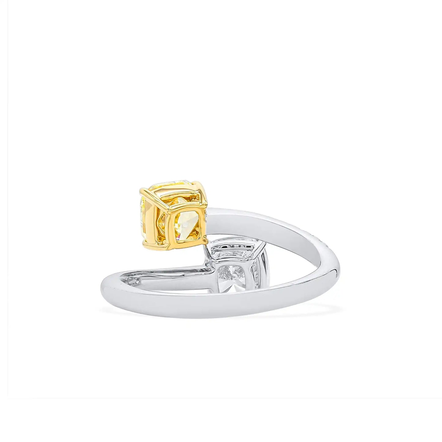 2.30ct Cushion Cut Fancy Yellow Diamond Ring