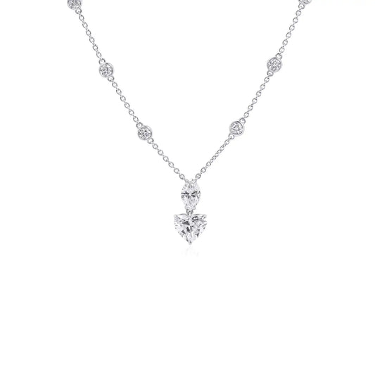 2.52ct White Heart Shape Diamond Necklace