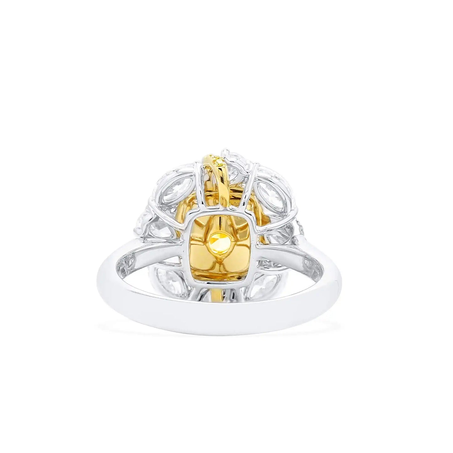 2.56ct Cushion Cut Fancy Yellow Diamond Ring