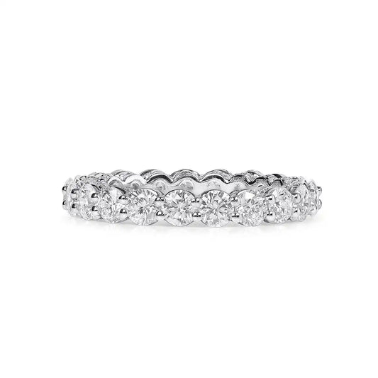 2.57 CT Round Brilliant Cut White Diamond Eternity Band