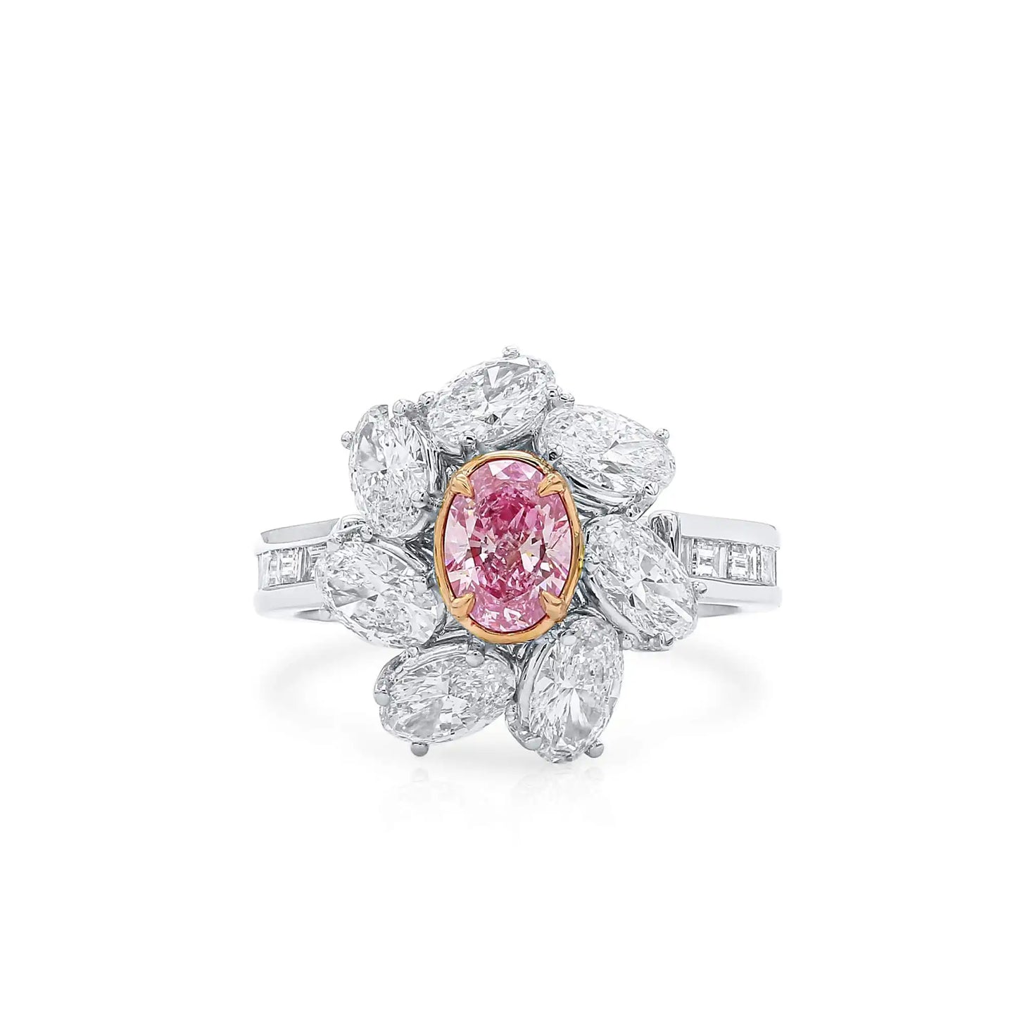 2.80ct Oval Cut Fancy-Light Pink Diamond Ring