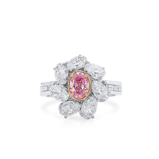 2.80ct Oval Cut Fancy-Light Pink Diamond Ring