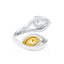 Anello con diamante giallo intenso fantasia taglio a pera da 3,04 ct
