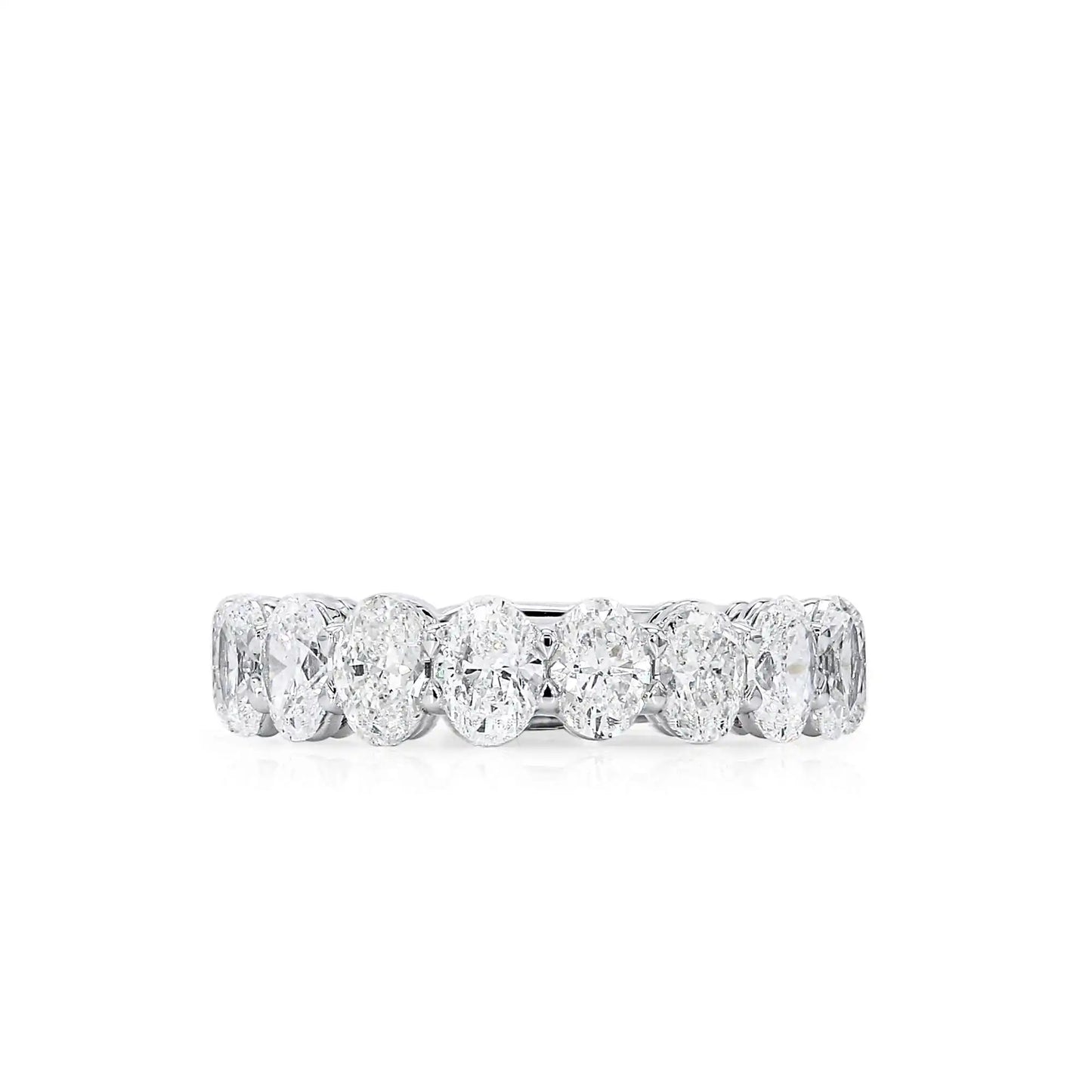 3.12ct Oval Cut Diamond Half Eternity Ring