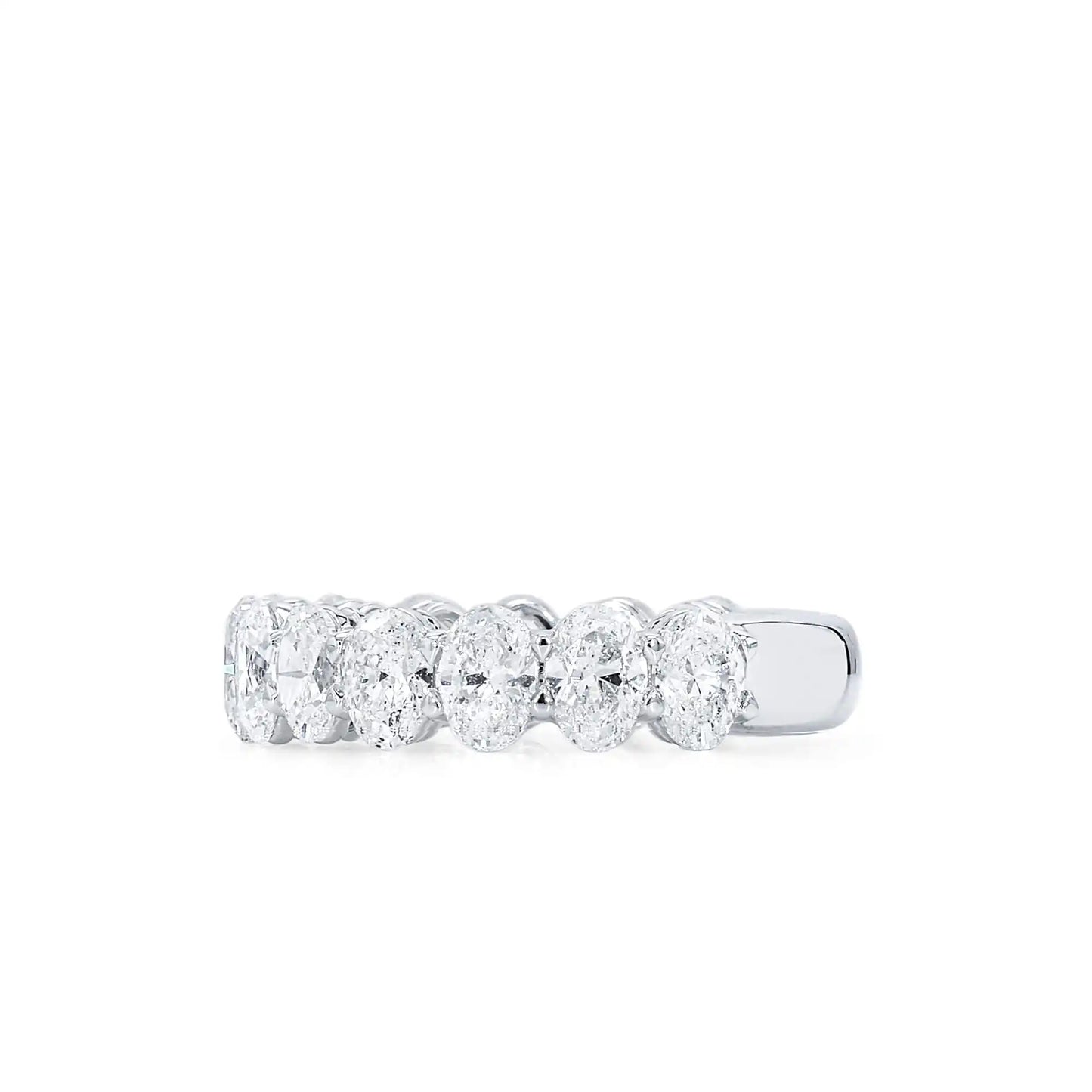 3.12ct Oval Cut Diamond Half Eternity Ring